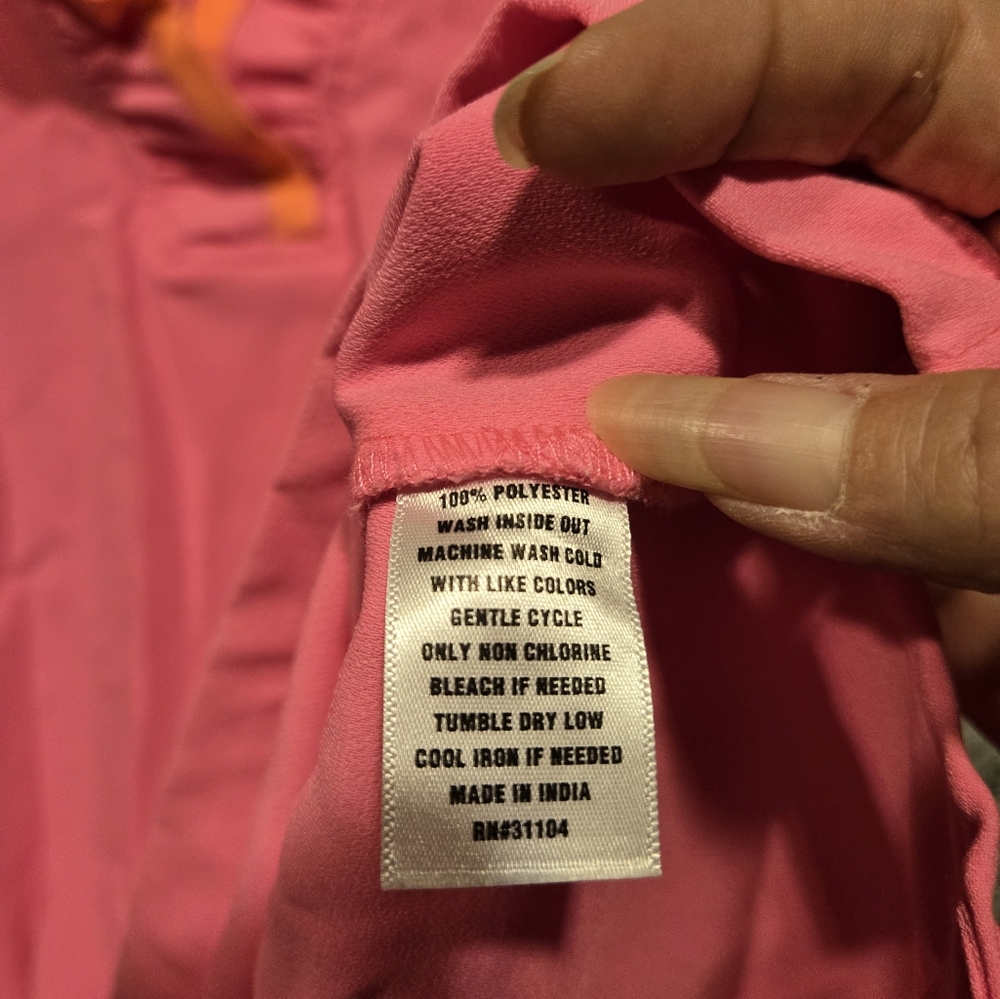 EUC Women's Crown & Ivy Pink And Orange Long Sleeve Blouse Size XL - Picture 9 of 10